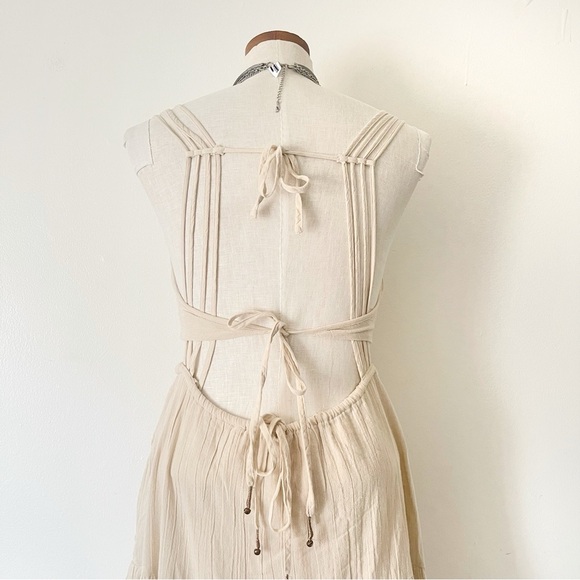 Free People Tan Auralie maxi dress NWT Small boho - Picture 8 of 12